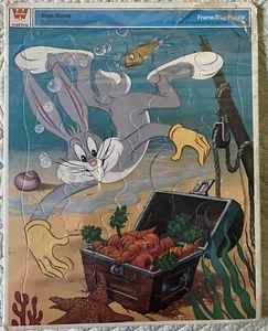 Whitman Bugs Bunny Frame Tray Puzzle Kids Leisure Teaching Toy Cartoon 1972 Vtg - Picture 1 of 4