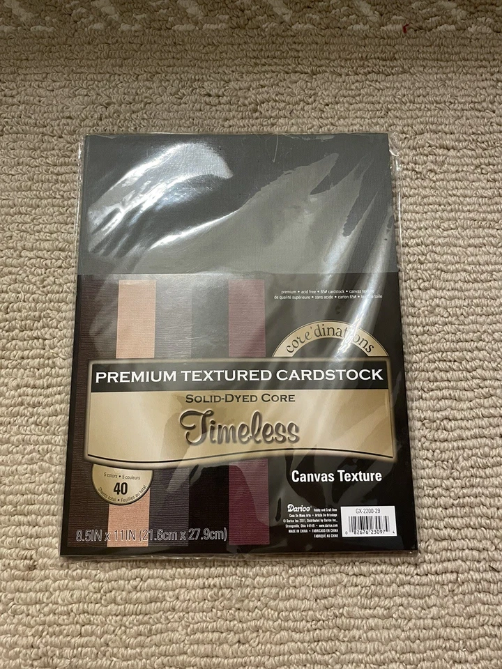 Premium Textured Cardstock Timeless canvas texture - Image 1 of 2