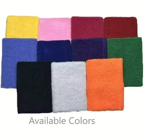 Pair of Towel Sports Wristbands Tennis Sweat Bands Wrist Guard for any sports - Picture 1 of 7