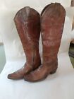Ancienne botte western genou marron Paseo/broderie rouge Mayra Bug taille genou, taille 8,5B