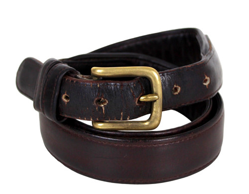 Vintage Coach #6308 MARRONE VERA PELLE 1 1 8"Wd ABITO CASUAL CINTURA UOMO 36 (T80