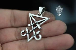 Sigilo de Lucifer Colgante Moda Accesorio Lucifer Colgante Plata Esterlina 925 - Imagen 1 de 11