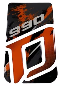 Pegatina protectora almohadilla depósito moto carbono decoración naranja compatible con KTM 990 Duke - Imagen 1 de 6