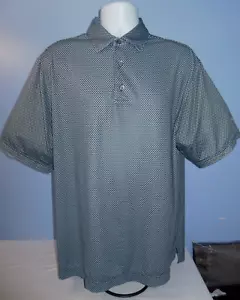 Herren Footjoy türkis grün & schwarz geometrisch Palmer Legends CC S/S Polo Shirt L - Bild 1 von 7