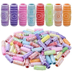 100pcs Dreadlocks Hair Beads Hair Braids Beads Hair Tube Beads Hair Braiding ... - Picture 1 of 7