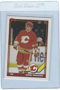 1991-92 Topps Sergei Makarov Blank back #482 card Calgary Flames mint - Picture 1 of 2