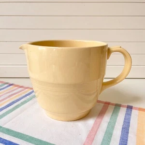 Vintage Wood's Ware Jasmine Yellow Jug Pitcher. Extra Large 2 Pint +. Utility. - Picture 1 of 11