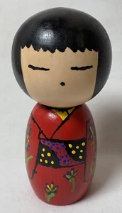 Mckeel Kokeshi Wood Doll 5.5 Inch - Picture 1 of 8