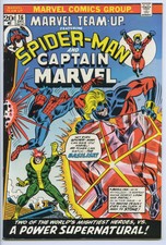 MARVEL TEAM-UP #16 - 7.5, WP - Spider-Man/Captain Marvel vs Basilisk