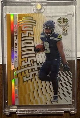 2022 Panini Illusions Illusionists Kenneth Walker III RC Gold /25 SSP! - Image 1 of 2