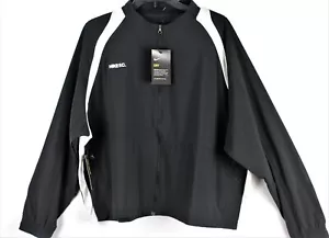 Nike FC DriFit Sz XL Black L/S Crop Jacket White Accent Full Zip Jersey Material - Picture 1 of 8