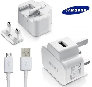 GENUINE SAMSUNG GALAXY TAB 3 10.1 & 8.0 ORIGINAL 2.0 AMP USB MAINS WALL CHARGER - Picture 1 of 1
