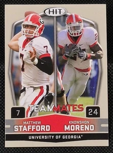 2009 Sage Hit Mathew Stafford Knowshon Moreno Teammates Rookie Card RC #56 - Picture 1 of 6