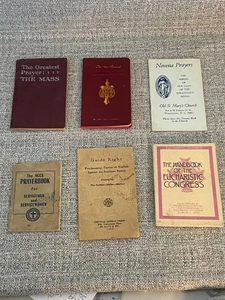 Vintage Lot of Catholic Prayer Cards Booklets Novena Order of Mass 1930's- 1980 - Picture 1 of 22