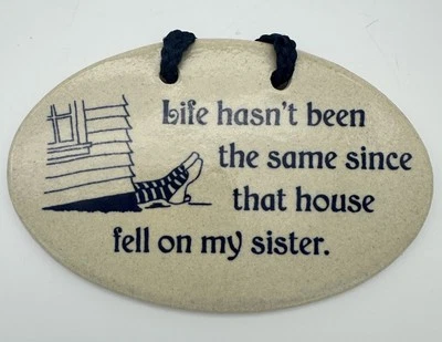 Placa de pared de cerámica Mountaine Meadows Pottery "La vida no ha sido la misma..." Foto 1 de 2