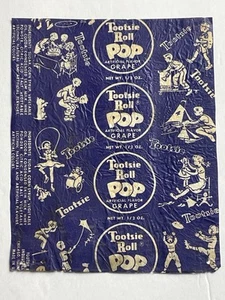 Envoltura de caramelos vintage años 60 Upe Tootsie Pops caramelo retro - Imagen 1 de 1