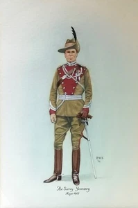 PHILLIP HENRY SMITHERMAN 1910-1982 SURREY YEOMANRY MAJOR 1907 - WATERCOLOUR 1974 - Picture 1 of 15