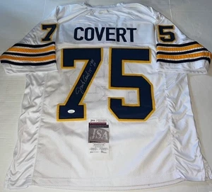 Jim Jimbo Covert Pitt Panthers signed White Custom jersey W CHOF 2 JSA Witnessed - Picture 1 of 4