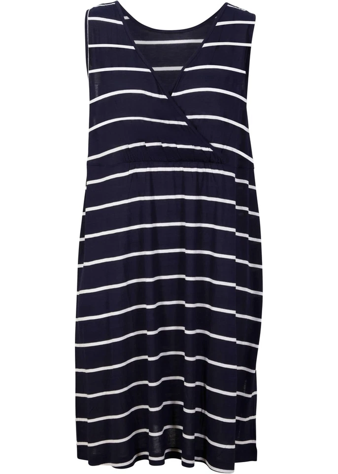 Neu Strand Umstandskleid mit Stillfunktion Gr 52/54 Weiss Blau Damen-Kleid - Bild 1 von 1