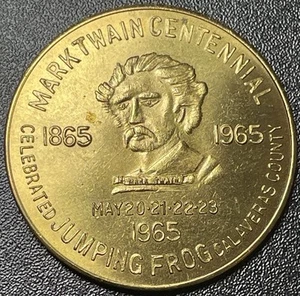 Moneda Mark Twain Centenario, 1965, Concurso Internacional de Salto de Rana California - Imagen 1 de 4