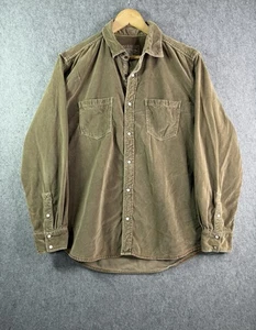 32 Bar Blues Brown Western Velvet Long Sleeve Pearl Snap Shirt Mens Large - Picture 1 of 6