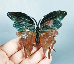 Carving ! Raw NATURAL OCEAN JASPER QUARTZ Agate Crystal Madagascar - Picture 1 of 12