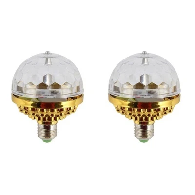 2 Count Mini Led Leuchte Party Disco Licht Rotierendes -Glühbirne - Bild 1 von 4