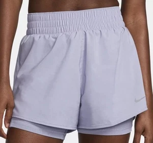 $48 Nike Shorts Women’s One Training Fitness Lilac DX6016-519 Size XS - Picture 1 of 5