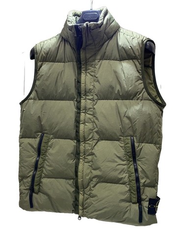Piumino Stone Island L nylon cappuccio verde staccabile leggero #EG ADA
