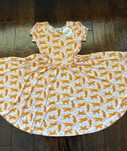 *NWT* DotDotSmile Size 7 Cute Tiger Cap Sleeve Dress - Picture 1 of 6