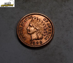 1896 Indian Head Cent Penny * Gem BU Red * Four Diamonds * XI309 - Picture 1 of 2