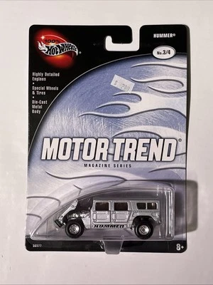 100% Hot Wheels ‘02 Hummer Motor Trend Magazine Series Silver 1/64 Scale NIP 🔥E - Image 1 of 3