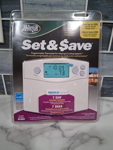 NEW Hunter Set & Save 7-Day Programmable Thermostat 44360 Heat Cool Indiglo LCD - Picture 1 of 4