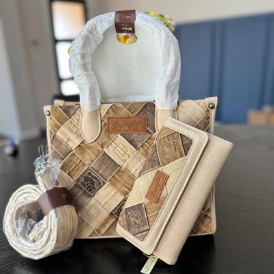 Bolso de Mano/Bolso Bandolera Wrangler Tejido Denim Oculto + Cartera Tostado Foto 1 de 4