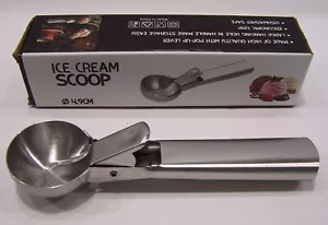 Ice Cream Scoop With Trigger Perfect For Frozen Yogurt Gelato Stainless Steel - Picture 1 of 3