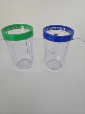 4pcs Magic Bullet 2 Blender Mugs Cups With 2 Comfort Lip Rings Replacement Parts - Image 1 of 4