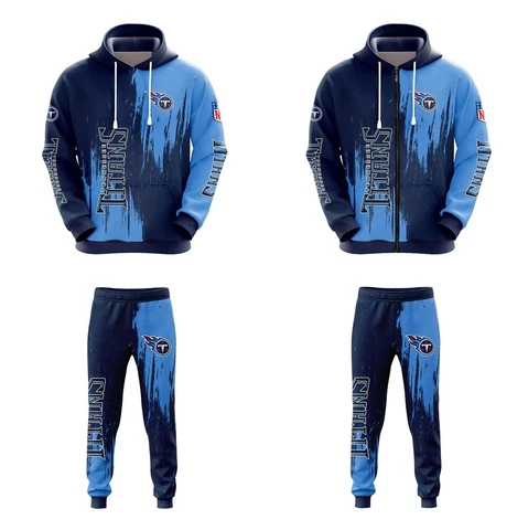 Tennessee Titans Mens Tracksuits Casual Hoodie Jogging Pants Sports Outfits Cover
