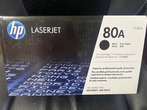 GENUINE HP 80A Black LaserJet Toner Cartridge CF280A NEW SEALED SHIPS FREE! - Afbeelding 1 van 4