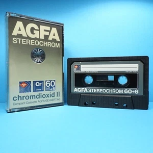 🔴 1x AGFA Stereochrom 60+6 * IEC II Type 2 * Tape Cassette Kassette *NEW* 1980 - Picture 1 of 3