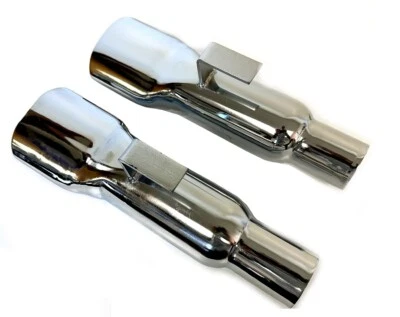 Fits 1968-1974 B-Body Plymouth Road Runner GTX Mopar Chrome Exhaust Tips Pair - Image 1 of 4