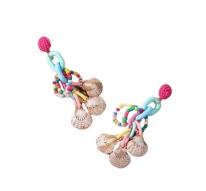 Boutique Summer Beaded Earrings With Shell Pendant Boho Earrings❤️ - Picture 1 of 4