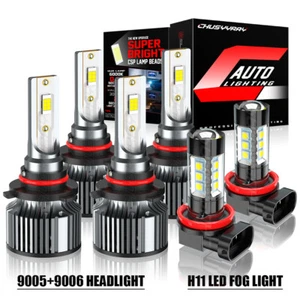 6Pcs White 9005+9006+H11 LED Headlamp Fog Kit H/L Beam For Honda Civic 2006-2015 - Bild 1 von 18