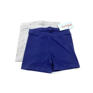 Cat & Jack Toddler Girls Size 4T Pull-On Shorts 2 Pack Navy/Gray - Picture 1 of 8