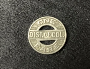 Washington, District Of Columbia D. C. Capital Transit One Fare Transit Token - Picture 1 of 2