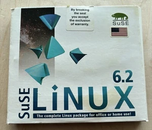 SuSE Linux 6.2 Software 6 CDs Cardboard Folder - Picture 1 of 3
