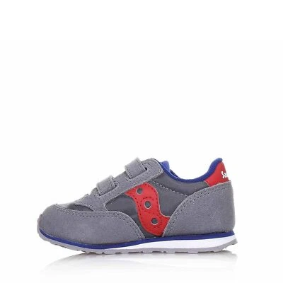 Zapatilla deportiva de temporada Saucony Baby Jazz Hook & Loop, gris/azul claro, 9 EE. UU. unisex iluminada Foto 1 de 4