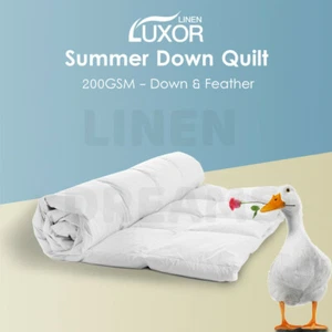 200GSM White Duck Down Feather Summer Quilt Doona Duvet Blanket All Size - Picture 1 of 10