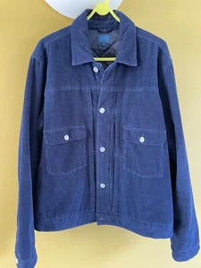 Edwin Japan Rare E-Classic navy cord trucker jacket - Men's Large - Excellent - Picture 1 of 14