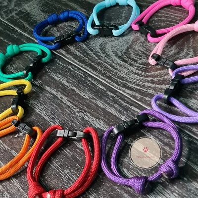 E-ZEE Clip Paracord Whelping Collars Puppy ID Collar Reusable Fit 3-8Wk