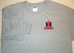 IH Farmall Embroidered Mens Long Sleeve T-shirt (4 colors) - Picture 1 of 1